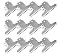 CYEER 12 clips de papel, clips de carpeta grandes de acero inoxidable, clips de carpeta de dinero de acero inoxidable plateado de 145 mm, clips de papel Bulldog extra grandes, clips de papel, clips de