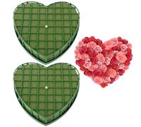CYEER 3 Piezas de Espuma Floral de corazón con Rejilla, 30 x 30 cm, Espuma para Flores Frescas, Espuma húmeda para Corazones y Ladrillos para arreglos Florales para Manualidades, arreglos Florales