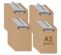 CYEER 40 portapapeles A5, DIN A5, portapapeles A5, portapapeles A5, carpeta A5, portapapeles A5, tablero de clips A5, tablero de escritura para oficina, cocina y taller