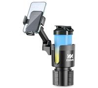 CYEVA Soporte para teléfono 2 en 1, expansor de portavasos para Coche, Brazo Largo con rotación de 360°, Soporte para teléfono Celular Compatible con Todos los teléfonos Inteligentes