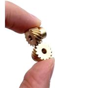 CYFANG 2 piezas de engranaje helicoidal de 0,5 mm, módulo de 45 grados, for zurdos, escalonado de 90 grados, piñón helicoidal de latón de 0,5 m Piñón cilíndrico(10T 2MM BORE)