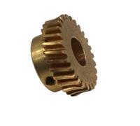 CYFANG Engranaje helicoidal de latón de 1 m y 20 dientes, con rotación de 45 grados hacia la izquierda, 1 módulo, 20 dientes, en espiral, con ángulo escalonado. Piñón cilíndrico(30mm step 11mm bore)