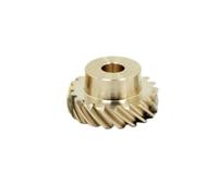 CYFANG Engranaje helicoidal de latón de 45 grados, módulo 1,5, 26 dientes, con eje escalonado de 1,5 m y 26 dientes, giratorio a izquierdas. Piñón cilíndrico(20mm step 10mm bore)