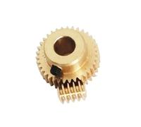 CYFANG Engranaje helicoidal de turbina de cobre de 0,5 m, 20 dientes, diámetro interior de 2 mm, relación 1:20, módulo 0,5 cilíndricos(6mm bore gear)