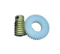 CYFANG Juego de engranajes helicoidales de plástico de 0,8 m y 50 t, relación de reducción de 1:50, engranaje de piñón de turbina autoblocante for brazo robótico cilíndricos(12mm OD 5mm bore)