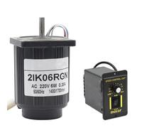CYFANG Motor de velocidad 2IK06RGN de 6 W, eje óptico, 220 V CA, marco de 60 x 60 mm, velocidad ajustable en sentido horario y antihorario. mecánicamente(1400rpm)
