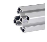 CYFANG Perfil de aluminio anodizado 4040 con ranura en T, 40 x 40 mm, tubo cuadrado lineal, marco de riel de extrusión plateado, estándar europeo Marco Herrajes(850mm long)