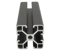 CYFANG Perfil lineal negro 4040, tubo cuadrado de 40 x 40 mm, perfil de extrusión de aluminio for marcos de gabinetes y estanterías for peceras. Marco Herrajes(500mm long)