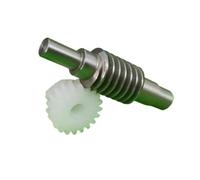 CYFANG Reductor de turbina de plástico de 0,8 m y 20 t, relación 1:10, módulo 0,8, engranaje helicoidal de 20 dientes, módulo 0,8, eje helicoidal de acero inoxidable cilíndricos