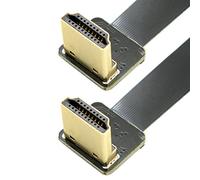 cyfpv doble abajo en ángulo recto 90 Degree HDMI tipo A macho a macho HDTV Cable plano FPC para FPV HDTV Multicopter fotografía aérea 20 cm