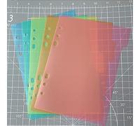 CYFUN DESIGN 5 separadores de tamaño A5 para carpeta de 6 anillos con borde reforzado, divisor de índice de papel, pestaña de página, tarjetas de indexación, troqueles y carpeta de almacenamiento de