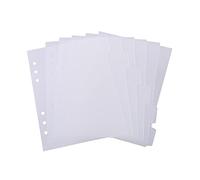 CYFUN DESIGN - 6 divisores de tamaño A5 para carpeta de 6 anillos con borde reforzado, divisor de índice de papel, categoría, fichas de indexación de páginas y carpetas de almacenamiento de sellos