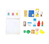 Cygmophing 1: 18 casa de muñecas en Miniatura, refrigerador de Dibujos Animados, Bonita casa de muñecas, Modelo de Nevera, Muebles de Cocina en Miniatura Decorativos