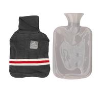 Cygmophing 1000ml Hot Water Bottle Hot Cold Compress Portable Hot Water Warmer with Dark Grey Knit Cover for Cramps Arthritis