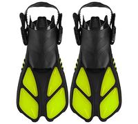 Cygmophing 2Pcs Adjustable Swimming Fins Soft TPR Open Heel Long Diving Flippers for Snorkeling (SG)