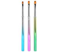 Cygmophing, 3 uds., Pincel para Pintura Facial y Corporal, Pincel portátil para Viaje para decoración de uñas, Suministros para Manualidades