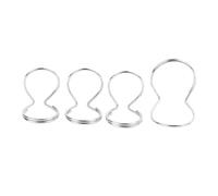 Cygmophing 4 Piezas Mariposa Dedo púa Metal Guitarra Pulgar púa Instrumento Accesorio para Tocar (Plata)