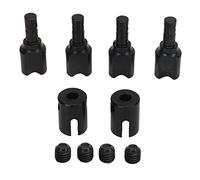 Cygmophing 4 vasos de accionamiento diferencial RC Diff Outdrive de acero, con vaso articulado del eje de accionamiento para coches 1/7 1/8 (negro)