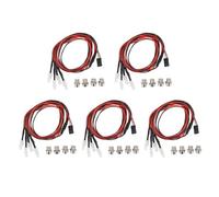 Cygmophing 5 uds Kit de luces LED para coche RC cuentas de luz roja de 5mm para Hsp para para Axial Scx10 para D90 para coche Hpi RC
