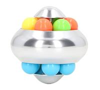 Cygmophing Bola giratoria Puzzle Juguete Adulto Adolescente Portátil Divertido Alivio del estrés Juguete de rotación de Cuentas para la Oficina en casa (Plata)