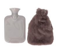 Cygmophing Bolsa de agua caliente de PVC transparente, 1000 ml, bonita bolsa de agua caliente portátil con funda suave para estudiantes L