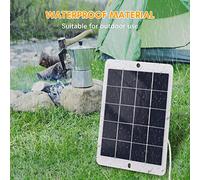 Cygmophing Cargador Solar Portátil 3W 5V Cargador de Panel Solar Impermeable para Acampar con Enchufe USB para Cargar Teléfonos Móviles Mini Ventiladores Luz LED Monitor de Hogar