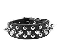 Cygmophing Collar para Mascotas de Piel sintética, cómodo y Seguro, con púas