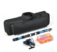 Cygmophing Combos de caña y Carrete de Pesca Cañas de Pescar telescópicas Carretes giratorios Juego de señuelos con Bolsa de Transporte (Roja)