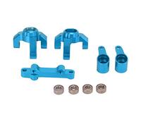 Cygmophing Conjunto de grupo de dirección de aluminio con copa de dirección delantera para camión Losi Mini T 2.0 2WD 1/18 (Azul)
