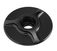 Cygmophing - Cubierta para auriculares de horquilla delantera de bicicleta, juego de cuencos de vástago sin rosca de aluminio para bicicleta de montaña y carretera (Negra)