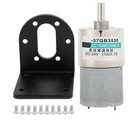 Cygmophing Gear Motor Micro Small Low Speed Large Torsion Permanent Magnet 24V XD37GB3530 Bracket (10 rpm/min)
