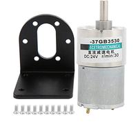 Cygmophing Gear Motor Micro Small Low Speed Large Torsion Permanent Magnet 24V XD37GB3530 Bracket (30 rpm/min)