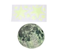 Cygmophing Moon and Stars Wall Stickers PVC Glow Decorative Self Adhesive Moon Stars Decals for Children Room