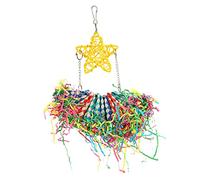 Cygmophing Parrot Shredding Toy Colorful Boredom Relief Decorative Bird Foraging Chewing Toy for Lovebird Budgie Hamster