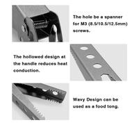 Cygmophing Pinza para Platos Pinza para sartenes Pure Ti Anti-escaldado Clip de Ti Multifuncional Ligero y Duradero Adecuado para diversas Formas y Materiales de tazones y Platos