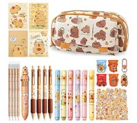 CYGMRFH Estuche de Lápices Capybara, Set de Papelería Capybara 75 Piezas, Kawaii Artículos Animales Bonitos, Material Escolar para Coleccionistas, Hogar, Adolescentes y Amantes de los Animales