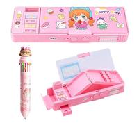 CYGMRFH Estuche Organizador Multifuncional, Click Pens Multicolor,Bloqueo de Contraseña, Adecuada para Inicio Escolar y Regalos