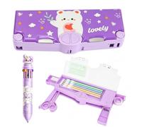 CYGMRFH Estuche Organizador Multifuncional, Click Pens Multicolor,Bloqueo de Contraseña, Adecuada para Inicio Escolar y Regalos