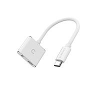 Cygnett Adaptador de Audio USB-C a Mini Jack 3.5mm i USB-C Essential (Blanco)