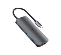 CYGNETT Unite PocketMate Hub USB-C - Negro (CY3317HUBC2), puerto de paso USB-C PD 100W, 2 puertos USB-A 3.0 y HDMI 4K, transferencia de datos de alta velocidad,