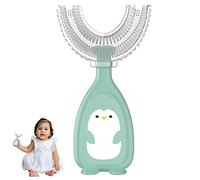 Cyhamse 10 cepillos de dientes en forma de U para niños | cepillos de dientes para niños para una limpieza profunda de 360 grados, cepillo de dientes de boca entera de 360 ° con mango para niños