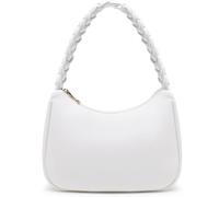 CYHTWSDJ - Bolsos de hombro para mujer, bonito bolso de mano de estilo hobo con cierre de cremallera, blanco (Braid White), Large