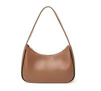 CYHTWSDJ - Bolsos de hombro para mujer, bonito bolso de mano de estilo hobo con cierre de cremallera, Café y negro., Large