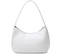 CYHTWSDJ Bolsos de hombro para mujer, lindo bolso de mano Hobo mini bolso de mano con cierre de cremallera, Cocodrilo y blanco