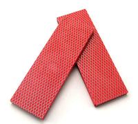 CYHTYM Escalas Losas Cuchillos Básculas de mango de cuchillo de resina de panal rojo, 2 uds., Material para hacer cuchillos DIY