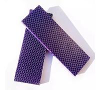 CYHTYM Escalas Losas Cuchillos Material en white para mango de cuchillo, juego de 2 piezas, textura de estructura de panal púrpura, obras de arte decorativas talladas DIY(120x40x8mm)