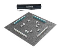 CYHTYM Estera Cuadrada de Mahjong con Bolsa de Transporte, Estera de Mesa de Juego de Neopreno con vibración Antideslizante y reducción de Ruido(Dark Grey,120X120CM/47.2X47.2)