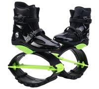 CYHTYM Jumps Botas Zapatos Botas de Rebote para Fitness Negras y Verdes, Zapatillas Deportivas Unisex Moon, con Capacidad de Carga de 30 a 110 kg(Large)