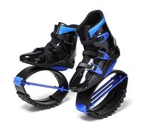 CYHTYM Jumps Botas Zapatos Zapatos de Canguro para Hombre y Mujer, Botas Lunares, utilizados para Ejercicio aeróbico y Entretenimiento para Quemar Grasa(Black Blue,XXL(42-44))