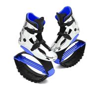 CYHTYM Jumps Botas Zapatos Zapatos para rebotar, Botas de Canguro, galvanoplastia Color 4T, Luna Entrenamiento físico Profesional Primavera, estanqueidad Ajustable(Silver Blue,XL(39-41))